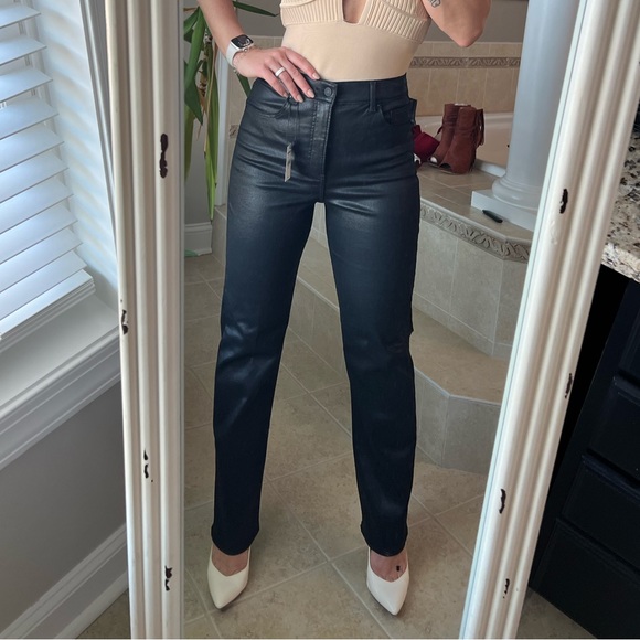 Express Leather Look Pants - Picture 2 of 8